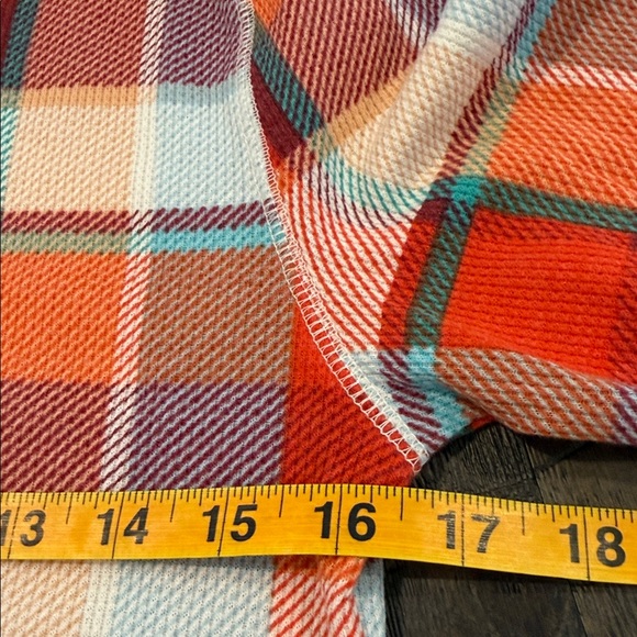 Old Navy Plaid Pajama Set Thermal Waffle Knit Long Sleeve Top S with Pants M - Picture 14 of 16